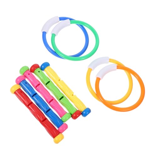 ZUNOXAZ 9Stücke Teiliges Tauchspielzeug für Unterwasser Poolspielzeug mit Tauchringen und Tauchstäben für Spaß Training für Jahren ZUNOXAZ 9Stücke Teiliges Tauchspielzeug für Unterwasser Poolspielzeug mit Tauchringen und Tauchstäben für Spaß Training für Jahren von ZUNOXAZ