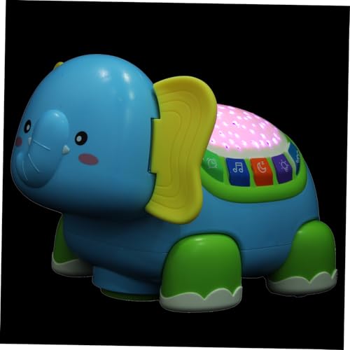 ZUNOXAZ Adorable Musikalisches Krabbelspielzeug Elefantenpuppe mit Licht und Klang für Junge Mädchen zur Krabbelmotivation und Frühkindlichen Rad Design Einfache Bedienung ZUNOXAZ Adorable Musikalisches Krabbelspielzeug Elefantenpuppe mit Licht und Klang für Junge Mädchen zur Krabbelmotivation und Frühkindlichen Rad Design Einfache Bedienung von ZUNOXAZ