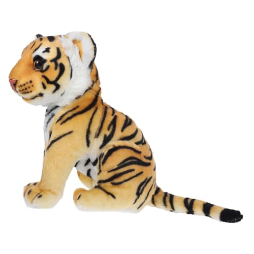 ZUNOXAZ Adorable Tiger Doll Gelb Plüsch Kuscheltier mit Realistischem Tigerdesign Weicher PP Baumwollfüllung Langlebig und Formstabil als Deko und Kuschelkissen für Kinderzimmer und von ZUNOXAZ