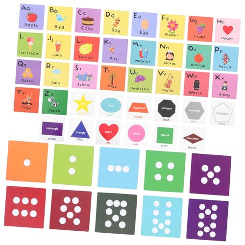 ZUNOXAZ Alphabet Lernkarten mit Bunten Bildkarten Englisches Lernspielzeug für Sprachförderung und Kognitiven Entwicklung Pädagogisches für Vorschulkinder Ab Jahren von ZUNOXAZ