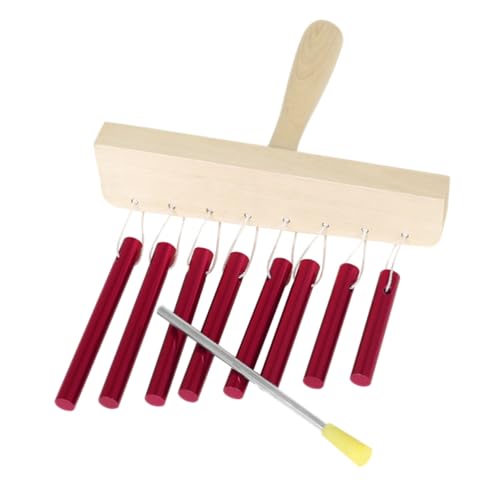 ZUNOXAZ Aluminium Klangstäbe Solides Percussion Windspiel Musikinstrument Pädagogische Musiklehre Glockenspiel Rotes Bundle für Früherziehung und Musikalische von ZUNOXAZ
