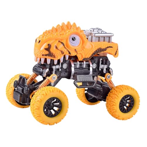ZUNOXAZ Aufziehauto Dinosaurier Gelb Pull Back Car aus Sicherem Kunststoff Interaktives Lernspielzeug für Jungen Mädchen Geburtstagsgeschenk Robustes Outdoor Fahrzeug Zufälliger Stil von ZUNOXAZ