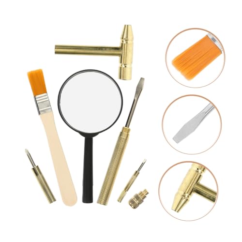 ZUNOXAZ Ausgrabungsset mit Hammer Meißel Pinsel und Lupe Handliches DIY Werkzeugset für Kleinkinder Fördert Kreativität Sensorische Fähigkeiten und Lernen von ZUNOXAZ