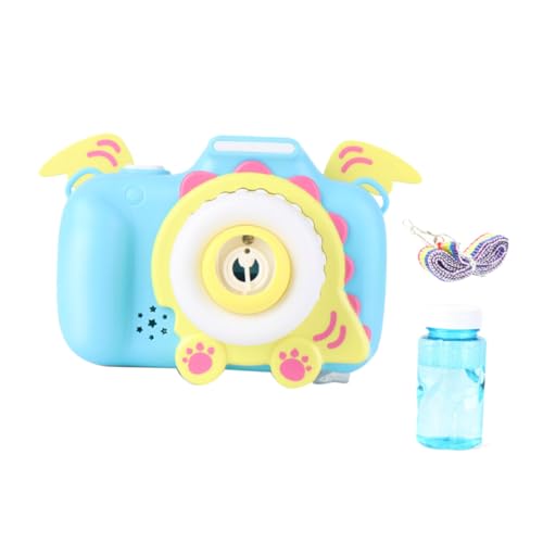 ZUNOXAZ Automatische Dino Seifenblasenmaschine mit Licht und Musik Kinderfreundliches Outdoor Batteriefrei Inklusive Seifenblasenflüssigkeit Lustige Kameraform für Kinderpartys und von ZUNOXAZ