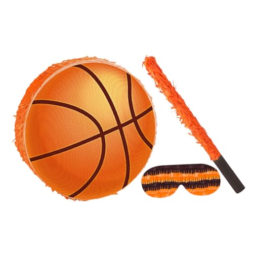 ZUNOXAZ Basketball Pinata mit Stick und Augenbinde für Kindergeburtstag Sport-themenparty Dekoration Einfach Aufzuhängen Bunte Partyspiel Requisite für Jungen und Mädchen ZUNOXAZ Basketball Pinata mit Stick und Augenbinde für Kindergeburtstag Sport-themenparty Dekoration Einfach Aufzuhängen Bunte Partyspiel Requisite für Jungen und Mädchen von ZUNOXAZ