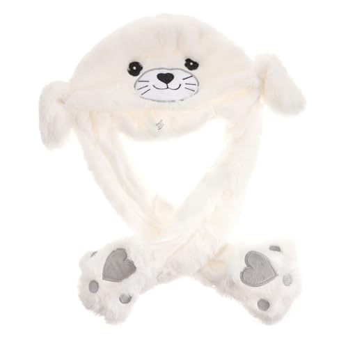 ZUNOXAZ Beweglicher Ohren Plüsch Mütze Tierhut mit Springenden Ohren für Party Kostüm Zubehör für Fasching Halloween Karneval Meerhund Design ZUNOXAZ Beweglicher Ohren Plüsch Mütze Tierhut mit Springenden Ohren für Party Kostüm Zubehör für Fasching Halloween Karneval Meerhund Design von ZUNOXAZ