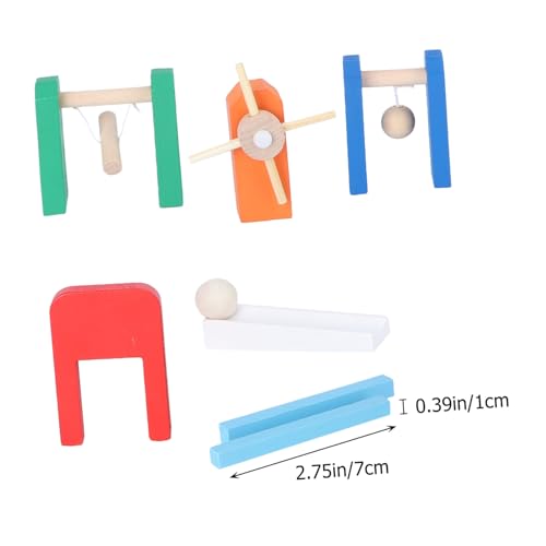 ZUNOXAZ Buntes Domino spielset für Ab Jahren Glatte Holzbausteine Pädagogisches Motorikspielzeug zur Frühkindlichen Robust und Handlich für Spielerisches Lernen und Geschicklichkeit von ZUNOXAZ