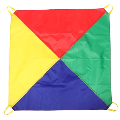 ZUNOXAZ Buntes Regenbogen Spiel Fallschirm für Kooperatives Gruppenspiel Kindergarten Vielseitiges Outdoor Parachute Fördert Kreativität Kommunikation Motorik und von ZUNOXAZ