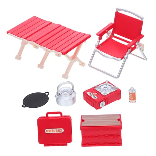 ZUNOXAZ Camping Miniatur Puppenhaus BBQ Zubehör Klappstühle Picknick Tisch Kassetten Herd für Indoor Outdoor Rollenspiel Jungen Mädchen ZUNOXAZ Camping Miniatur Puppenhaus BBQ Zubehör Klappstühle Picknick Tisch Kassetten Herd für Indoor Outdoor Rollenspiel Jungen Mädchen von ZUNOXAZ