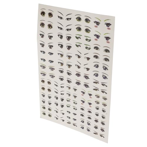 ZUNOXAZ Cartoon Augen Aufkleber Selbstklebend Bogen Bunte Anime Augen Sticker für DIY Basteln Verschiedene Formen und Farben Einfach Anzubringen für Puppen und Kunsthandwerk von ZUNOXAZ