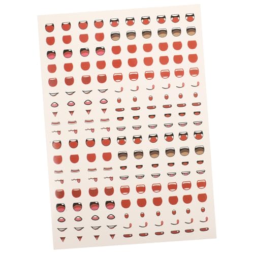 ZUNOXAZ Cartoon Mouth Decals Selbstklebend Bunte DIY Animation Bastelaufkleber Verschiedene Formen Für Clay Figuren Kreatives Basteln von ZUNOXAZ