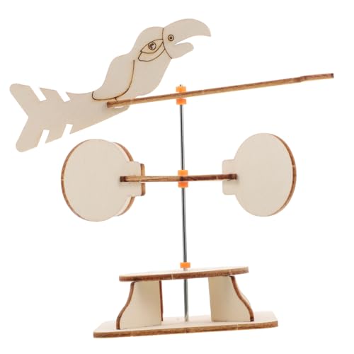 ZUNOXAZ DIY-windmühlenmodell Für Kinder, Stem-wissenschaftsset, Windfahnen-experimentierset Für Pädagogische Experimente, Homeschool-projekte, Holz-bastelset, Ansprechendes Lernspielzeug von ZUNOXAZ