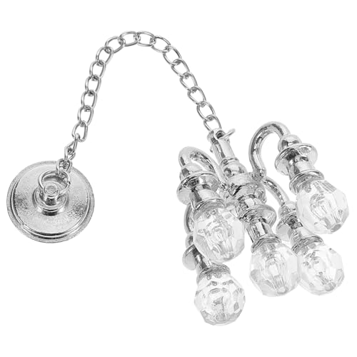 ZUNOXAZ Deckenlampe für Puppenhaus Elegante Hängelampe mit Realistischen Details für Kreative DIY Projekte und Stimmungsvolle Raumgestaltung Silberfarbenes Accessoire für Lebendige Szenen ZUNOXAZ Deckenlampe für Puppenhaus Elegante Hängelampe mit Realistischen Details für Kreative DIY Projekte und Stimmungsvolle Raumgestaltung Silberfarbenes Accessoire für Lebendige Szenen von ZUNOXAZ