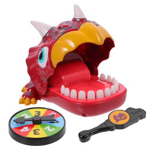 ZUNOXAZ Dinosaurier Biss Rotes Dreiecksliebreizendes Fingerspielzeug Für Interaktives Geschicklichkeitsspiel Finger Brettspiel Spaßgeschenk von ZUNOXAZ
