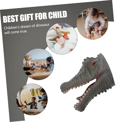 ZUNOXAZ Dinosaurier Handpuppe aus weichem umweltfreundlichem Material Realistische Kopf Form mit beweglichem Mund Kreatives Rollenspiel Ab Jahren Waschbar und Sicher für Jungen und von ZUNOXAZ