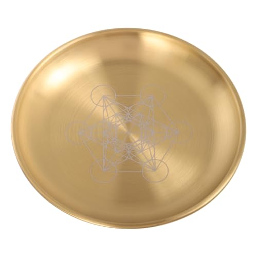 ZUNOXAZ Edelstahl-Altar-Ritual-kerzenhalter, Hexerei, Pentagramm-tabletts, Runder Kerzenteller Für Tarot-Astrologie-praktiken, Heimdekoration, 14 cm ZUNOXAZ Edelstahl-Altar-Ritual-kerzenhalter, Hexerei, Pentagramm-tabletts, Runder Kerzenteller Für Tarot-Astrologie-praktiken, Heimdekoration, 14 cm von ZUNOXAZ