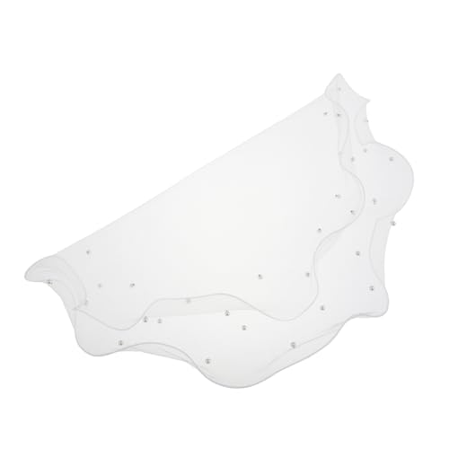 ZUNOXAZ Eleganter Puppen Brautschleier mit Feinem Tüll und Perlenbesatz Durchmesser Kurzes Hochzeits Schleier Haar Accessoire für Puppen Geeignet für Hochzeit Party Fotoshooting von ZUNOXAZ