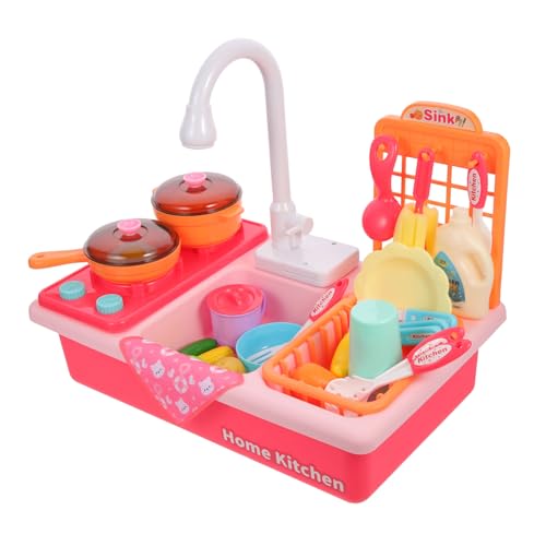 ZUNOXAZ Elektronisches Geschirrspüler mit Wasserkreislauf Kunststoff Küchenspüle in Rosa Batteriefrei Kindgerechtes Waschbecken für Jungen und Mädchen Fördert Kreativität und Rollenspiel ZUNOXAZ Elektronisches Geschirrspüler mit Wasserkreislauf Kunststoff Küchenspüle in Rosa Batteriefrei Kindgerechtes Waschbecken für Jungen und Mädchen Fördert Kreativität und Rollenspiel von ZUNOXAZ