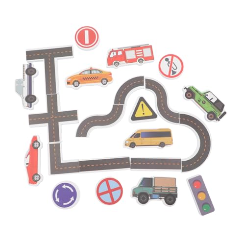 ZUNOXAZ Eva Puzzle Badespielzeug für Kreatives Lernspielzeug Frühe Bildung Weiches Sicheres Schaumstoff Material Lustige Fahrzeugmotive Badewannenspielzeug für Kleinkinder von ZUNOXAZ