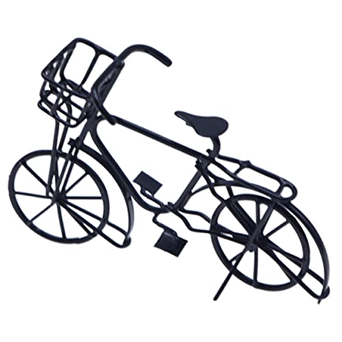 ZUNOXAZ Fahrrad Modell aus Metall Retro Deko für Puppenhaus und Vintage Stil Fingerbike Kunstobjekt für Wohn und Büroschmuck Handgefertigtes Fahrrad Dekorationselement von ZUNOXAZ
