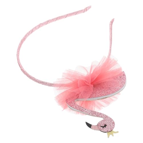 ZUNOXAZ Flamingo Haarreif für Junge Mädchen Glitzerndes Stirnband für Kinderbühnenauftritte Süßes Haarschmuck accessoire Rutschfestes Party stirnband Auffälliges Bühnen headband von ZUNOXAZ