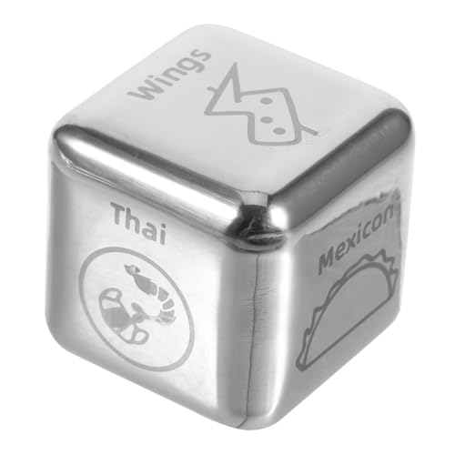 ZUNOXAZ Food Decision Dice Würfel Langlebig und Vielseitig für Familien und Freunde Kreatives Essenswahlspiel für Dinner und Alltag Metallwürfel ZUNOXAZ Food Decision Dice Würfel Langlebig und Vielseitig für Familien und Freunde Kreatives Essenswahlspiel für Dinner und Alltag Metallwürfel von ZUNOXAZ