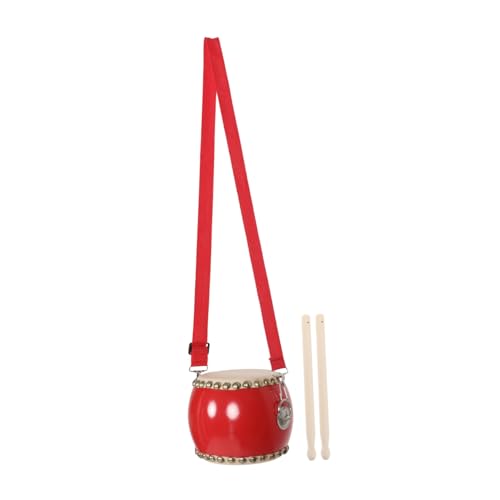 ZUNOXAZ Fröhliches Schlagzeug Set mit Lammfell Handtrommel Drumsticks und Verstellbarem Schultergurt Pädagogisches Percussion Instrument für Kleinkinder und Vorschulkinder Buntes von ZUNOXAZ