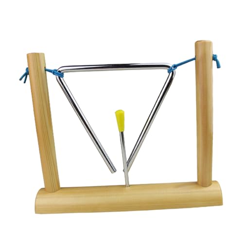ZUNOXAZ Frühes Pädagogisches Triangel Percussion Instrument mit Ständer und Schlägel Sicheres Orff Musikinstrument für Lernspielzeug Hand Auge Koordination und Musikalischem Interesse von ZUNOXAZ