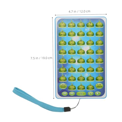 ZUNOXAZ Frühpädagogisches Arabisch Lernspielzeug Tablet für Stufiges Alphabet Lernpad mit Kinderfreundlichen Cartoonmotiven Sprachförderndes zur Kognitiven Entwicklung Blau ohne Batterien von ZUNOXAZ