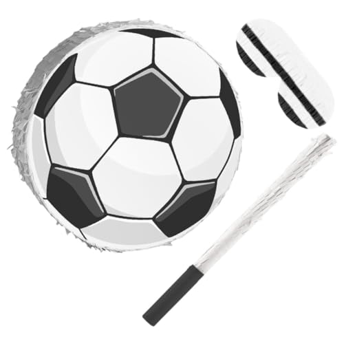 ZUNOXAZ Fußball Pinata mit und Augenbinde Robuste Pappfigur mit Aufhängeschlaufe Bunte Geburtstagsdeko für Fußball Party und Sportspiele ZUNOXAZ Fußball Pinata mit und Augenbinde Robuste Pappfigur mit Aufhängeschlaufe Bunte Geburtstagsdeko für Fußball Party und Sportspiele von ZUNOXAZ