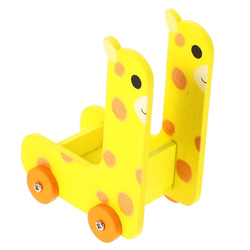 ZUNOXAZ Giraffe Storage Cart Puppenhaus-Aufbewahrungswagen Puppenhauswagen schubkarre Simulationslagerwagen Mini-Aufbewahrungswagen Mini -Hausmöbel Mini-Wagen- hölzern Gelb von ZUNOXAZ