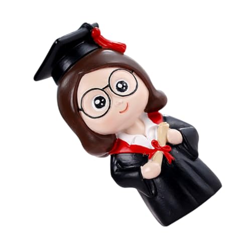 ZUNOXAZ Graduation Cake Dekoration Doktor Figur Tortenaufsatz Cartoon Adornment für Abschlussfeier Detailreiche Student Doll Torten Deko für Dessert Tisch und von ZUNOXAZ