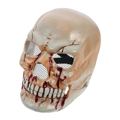 ZUNOXAZ Gruselige Halloween Skull Mask mit Beweglichem Mund Realistisches Skelett Design aus Robustem Kunststoff Cosplay Gesichtsmaske für Kostüm und Maskenpartys Gruseliger Look ZUNOXAZ Gruselige Halloween Skull Mask mit Beweglichem Mund Realistisches Skelett Design aus Robustem Kunststoff Cosplay Gesichtsmaske für Kostüm und Maskenpartys Gruseliger Look von ZUNOXAZ