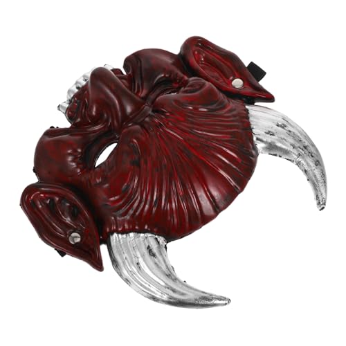 ZUNOXAZ Halbgesichts Halloween Maske Rote Dämonenmaske mit Hörnern Halblatex Maske für Erwachsene und Jugendliche Gruseliges Cosplay Kostüm Party Zubehör ZUNOXAZ Halbgesichts Halloween Maske Rote Dämonenmaske mit Hörnern Halblatex Maske für Erwachsene und Jugendliche Gruseliges Cosplay Kostüm Party Zubehör von ZUNOXAZ