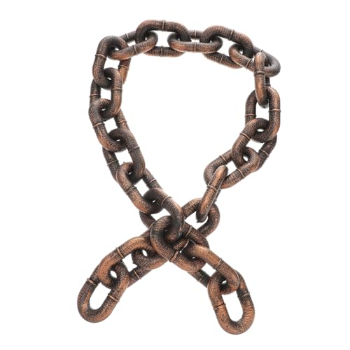 ZUNOXAZ Halloween Deko Kunststoffkette Fake Chain Prop Mittelgroß Antik Look Für Party Cosplay Requisiten Leicht Robust Für Grusel Deko und Kostümaccessoire von ZUNOXAZ