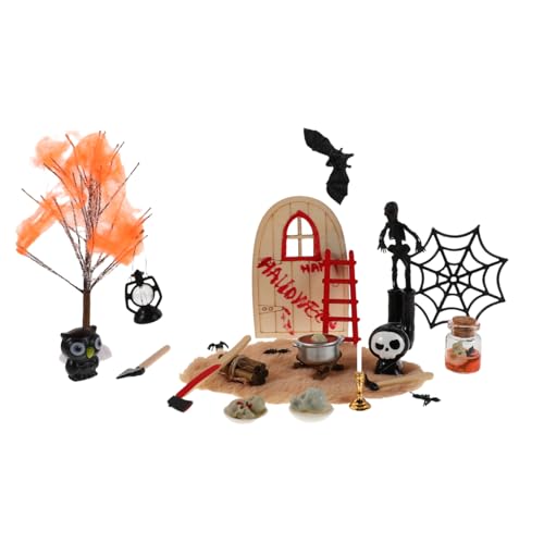 ZUNOXAZ Halloween Dekorationsset Miniatur Dorfdekorationen Halloween Bastelarbeiten Harzminiaturen Mini Horrorfiguren Gruselige ZUNOXAZ Halloween Dekorationsset Miniatur Dorfdekorationen Halloween Bastelarbeiten Harzminiaturen Mini Horrorfiguren Gruselige von ZUNOXAZ