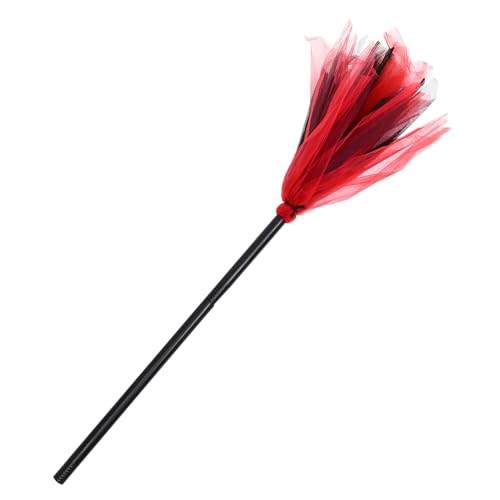 ZUNOXAZ Halloween Hexenbesen Cosplay Besenstab Partyaccessoire Abnehmbar Schwarz Rot Halloween Kostüm Requisit für Bühnenauftritte Dekoration für und Tanzpartys von ZUNOXAZ