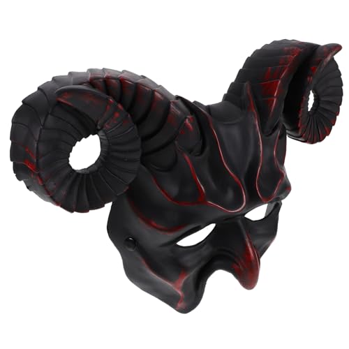 ZUNOXAZ Halloween Maske mit Dunklen Oxhörnern Gruselige Masquerade Maske für Karneval Fasching und Kostümpartys Elastisches Band Leicht und Angenehm zu Tragen Vielseitig für Halloween und ZUNOXAZ Halloween Maske mit Dunklen Oxhörnern Gruselige Masquerade Maske für Karneval Fasching und Kostümpartys Elastisches Band Leicht und Angenehm zu Tragen Vielseitig für Halloween und von ZUNOXAZ