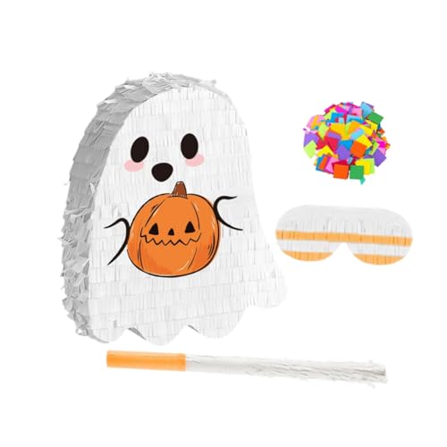 ZUNOXAZ Halloween Pinata mit Hängender Geisterdekoration Candy Gefülltes für Drinnen und Draußen Einfache Montage für Halloween Party und Mexikanisches Karnevalsthema von ZUNOXAZ