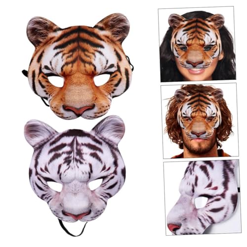 ZUNOXAZ Halloween Tiger Maske Teiliges Unisex Tiergesicht Kunststoffmaske in Weiß und Gelb Sichere Geruchsfreie Cosplay und Karneval Dekoration für Erwachsene ZUNOXAZ Halloween Tiger Maske Teiliges Unisex Tiergesicht Kunststoffmaske in Weiß und Gelb Sichere Geruchsfreie Cosplay und Karneval Dekoration für Erwachsene von ZUNOXAZ
