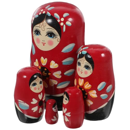 ZUNOXAZ Handgefertigte Teilige Handbemalte Russische Holz Nesting Dolls für Farbintensiv Nachhaltiges Premiumholz Traditionelle Kulturspielzeuge ZUNOXAZ Handgefertigte Teilige Handbemalte Russische Holz Nesting Dolls für Farbintensiv Nachhaltiges Premiumholz Traditionelle Kulturspielzeuge von ZUNOXAZ