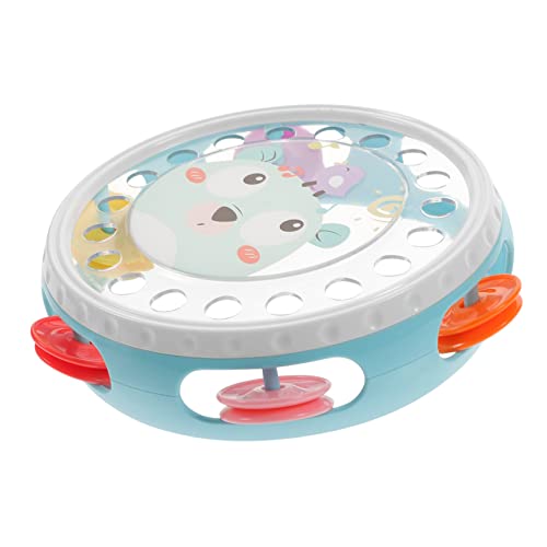 ZUNOXAZ Handheld Tambourine für Ergonomisch Leichtes Kunststoffspielzeug mit Kleinem Glockenring Fördert Rhythmusgefühl für Party Tanz und Musikalische Begleitung Blau von ZUNOXAZ