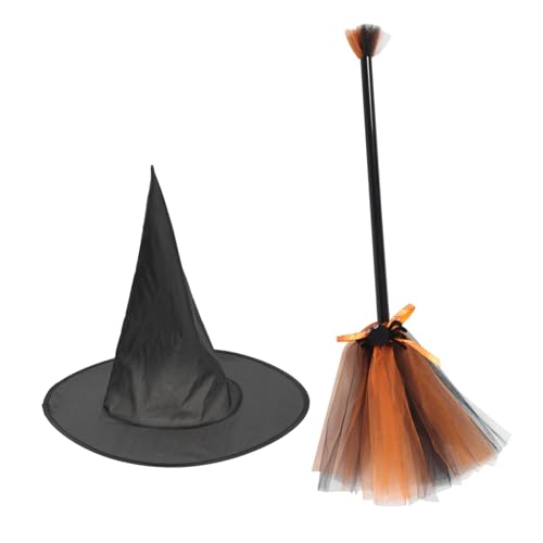 ZUNOXAZ Hexenhut und Hexenbesen Halloween Kostüm Zubehör für Frauen Karneval Fasching Maskenball Robustes Material für Partydekoration und Kostümspiele ZUNOXAZ Hexenhut und Hexenbesen Halloween Kostüm Zubehör für Frauen Karneval Fasching Maskenball Robustes Material für Partydekoration und Kostümspiele von ZUNOXAZ