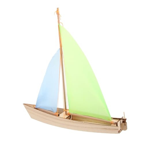 ZUNOXAZ Hölzernes Segelboot Bausatz für DIY Modellspielzeug zur Selbstmontage Pädagogisches Holzspielzeug für Kreative Handarbeiten Fördert Motorische Fähigkeiten und Konzentration von ZUNOXAZ