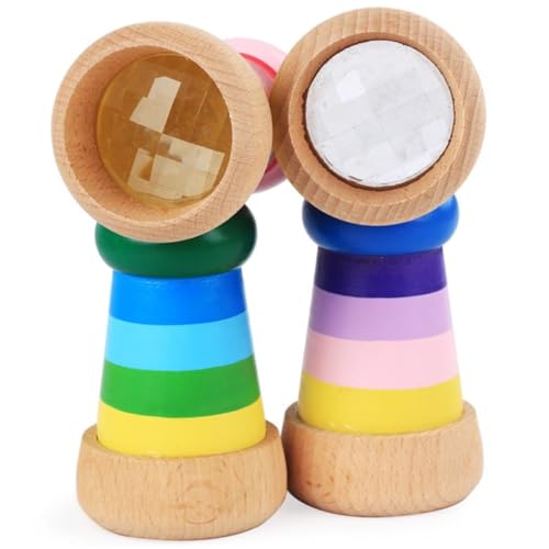 ZUNOXAZ Holz Buntes Rotierendes Prisma Lernspielzeug für Jungen Mädchen zur Feinmotorik und Kreativität Zufällige Farbe Zufällige Farbe von ZUNOXAZ