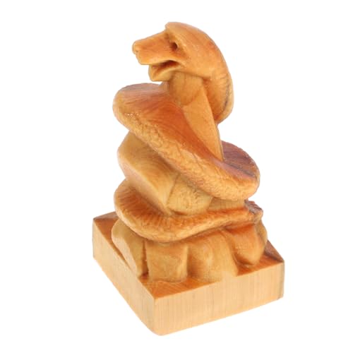 ZUNOXAZ Holz Geschnitzte Realistische Dekoration Tierjahr Schlange Ornament für Garten Bonsai Lernspielzeug ZUNOXAZ Holz Geschnitzte Realistische Dekoration Tierjahr Schlange Ornament für Garten Bonsai Lernspielzeug von ZUNOXAZ