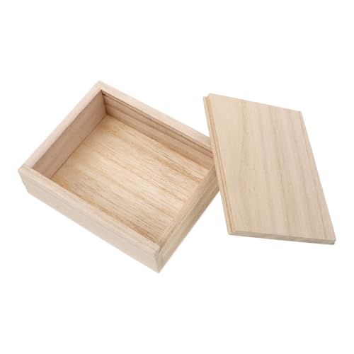 ZUNOXAZ Holz Pokerkarten Aufbewahrungsbox Kompakter Vielseitiger Kartenhalter Aus Langlebigem Paulowniaholz Für Desktop und Kleine Gegenstände von ZUNOXAZ