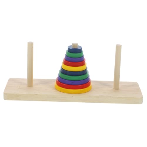 ZUNOXAZ Holz Puzzle Turm Intelligentes Denkspiel für Erwachsene und Ab Jahren Glatte Oberfläche Kreatives Knobelspiel Vorstellungskraft und Geistiger Entwicklung Farbenfrohes von ZUNOXAZ