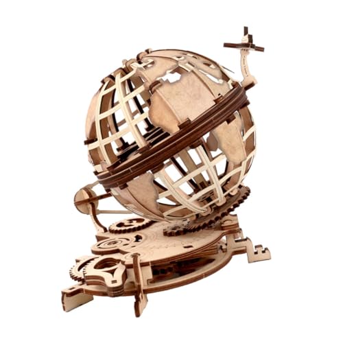 ZUNOXAZ Holz Puzzle mit Basis Weltkugel Dekoration Edukatives Planetenspielzeug für Schüler Stabiles Formbeständiges Desktop Ornament Fördert Weltraum und Erdkunde Interesse von ZUNOXAZ