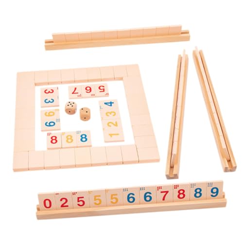 ZUNOXAZ Holz Shut The Box Würfelspiel Robustes Familienspiel aus Hochwertigem Holz Glatte Oberfläche Tragbar und Langlebig Perfektes Party und Gesellschaftsspiel für Erwachsene und von ZUNOXAZ